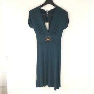NWT Vertigo Paris Teal Dress Sz S